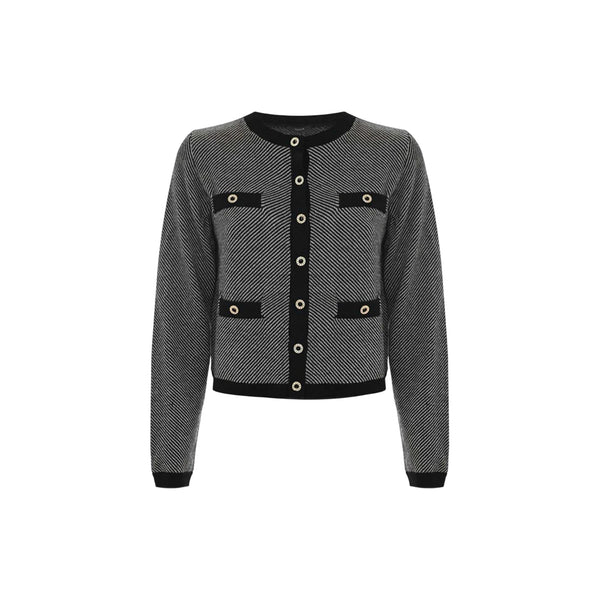 Kocca Cardigan Cardigan Donna rigato dettagli in lurex S A25 - KOCCAERACLIDE - F0012 - S - Francavilla Moda
